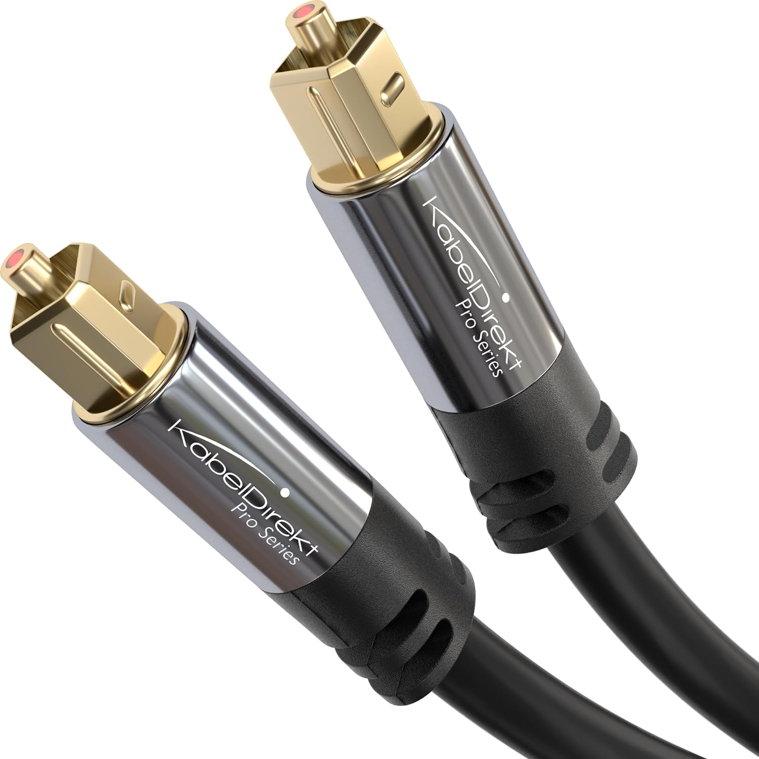 TOSLINK Cable, Optical Audio Cable – 3 feet Short Fiber Optic Cable for soundbar...