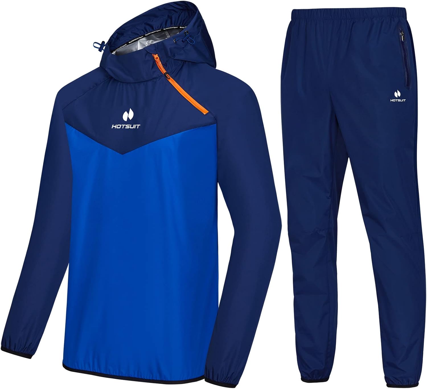HOTSUIT Sauna Suit for Men Sweat Sauna Jacket Pant Gym Workout Sweat Suits A. Na...