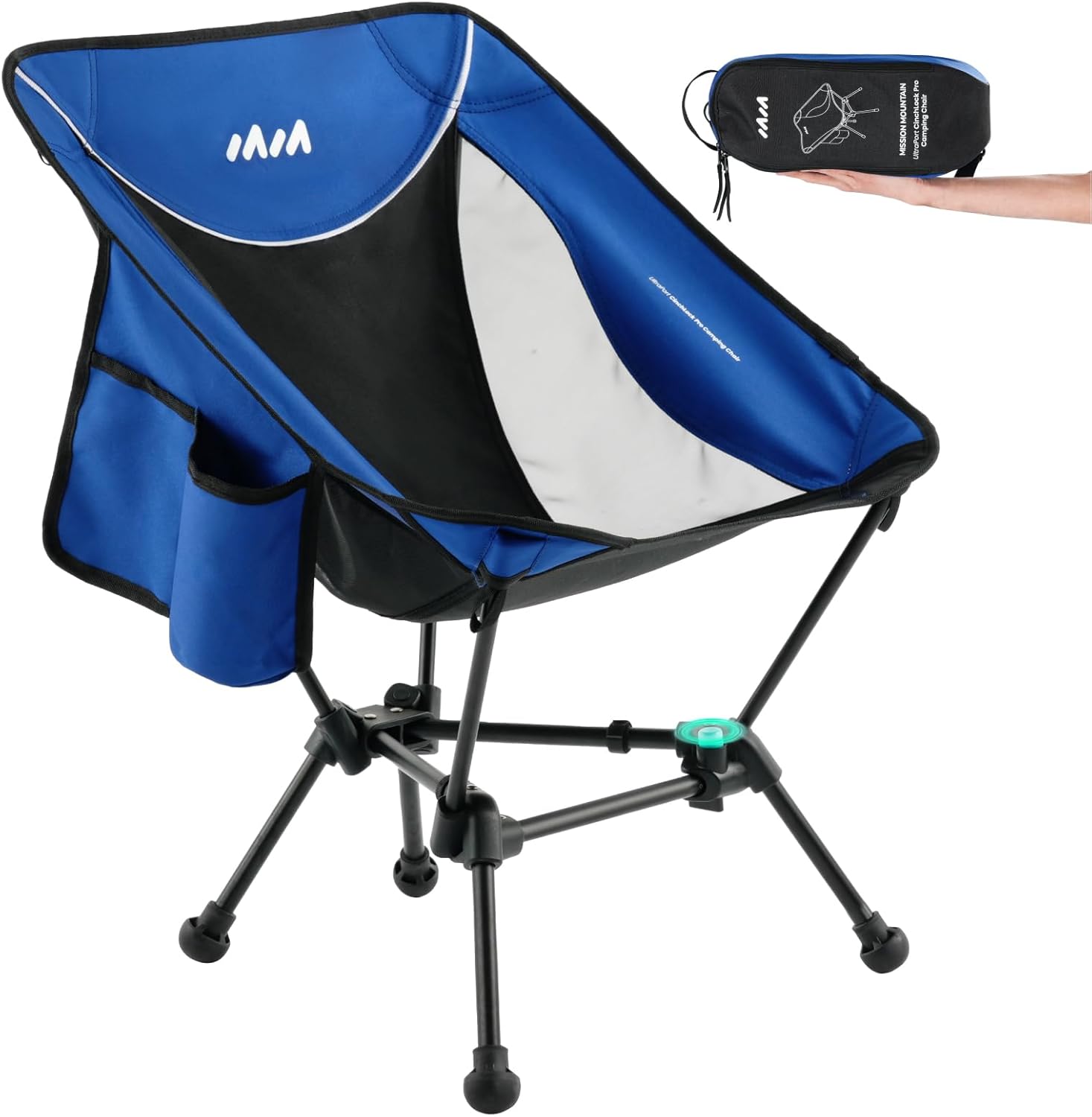 UltraPort 1-CinchLock Compact Camping Chair, Lightweight Camp Chair, Backpacking...