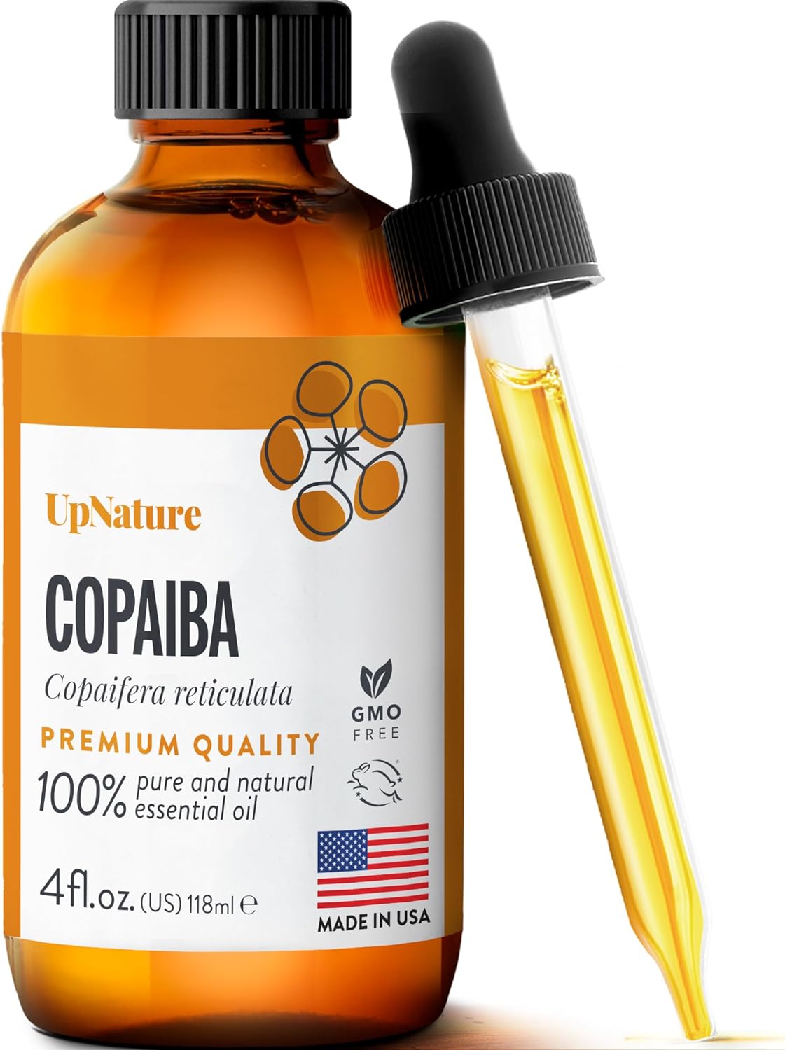 UpNature Copaiba Essential Oil 4 oz - Natural & Pure Copaiba Oil - Premium Quali...