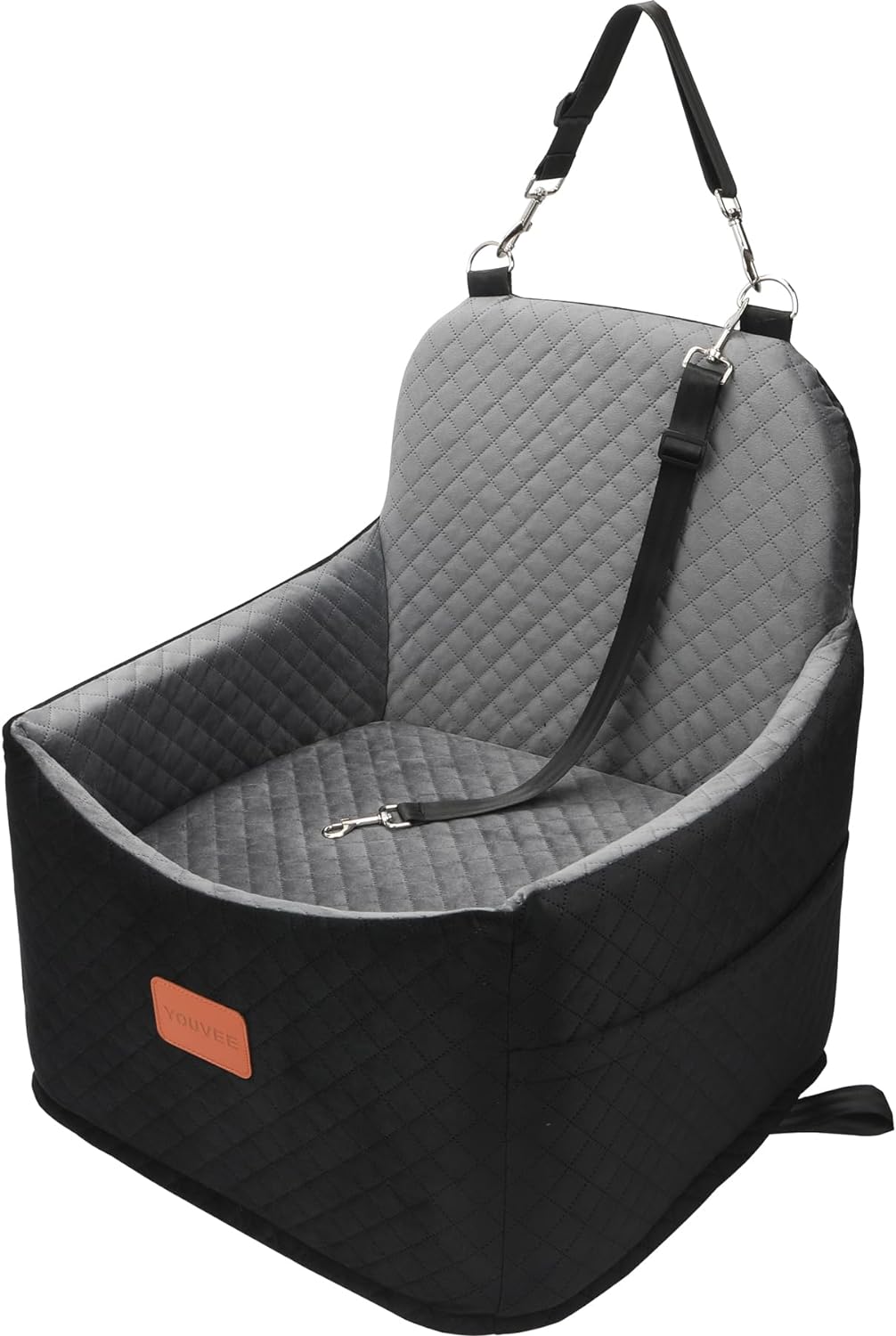 Dog Booster Car Seat,Interior Height 6 Inches Elevated Pet Car Seat for Small Do...