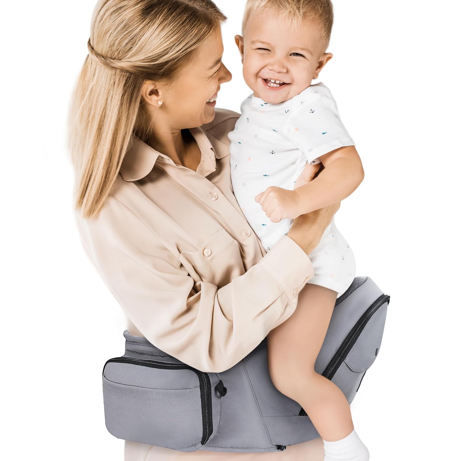 FRUITEAM Hip Seat Baby Carrier - Ergonomic Carrier with Various Pockets, Parents...