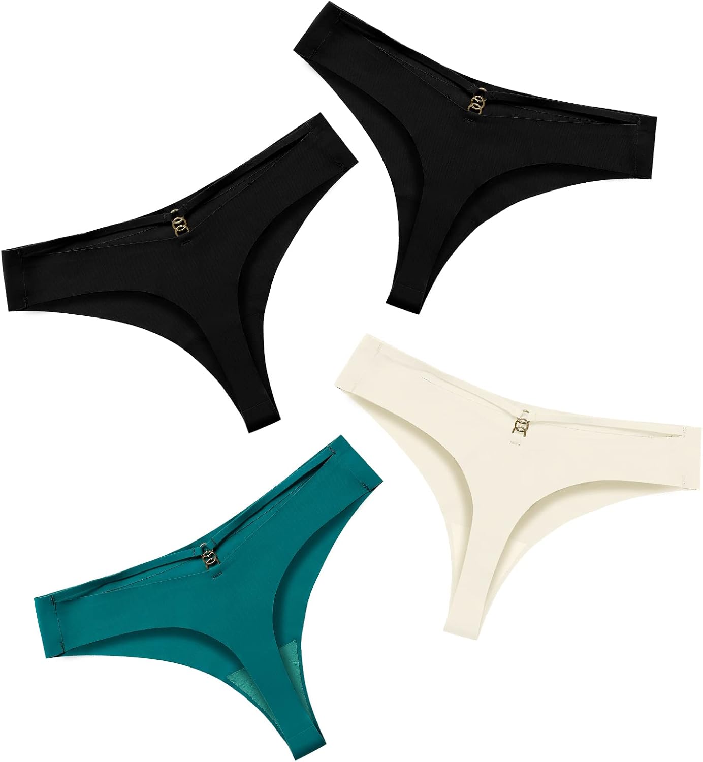 DEANGELMON Seamless Thongs for Women No Show Thong Underwear Women Comfortable M...