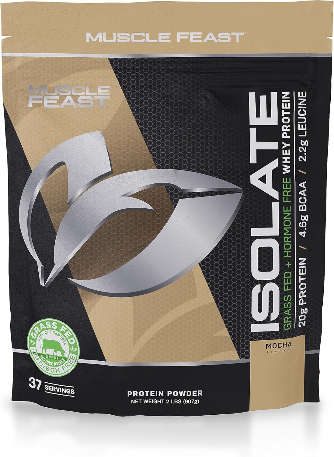 Muscle Feast Grass-Fed Whey Protein Isolate, All Natural Hormone Free Pasture Ra...