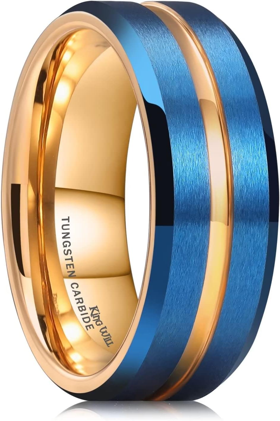 King Will Classic Tungsten Carbide Wedding Band Ring for Men - Available in Blac...