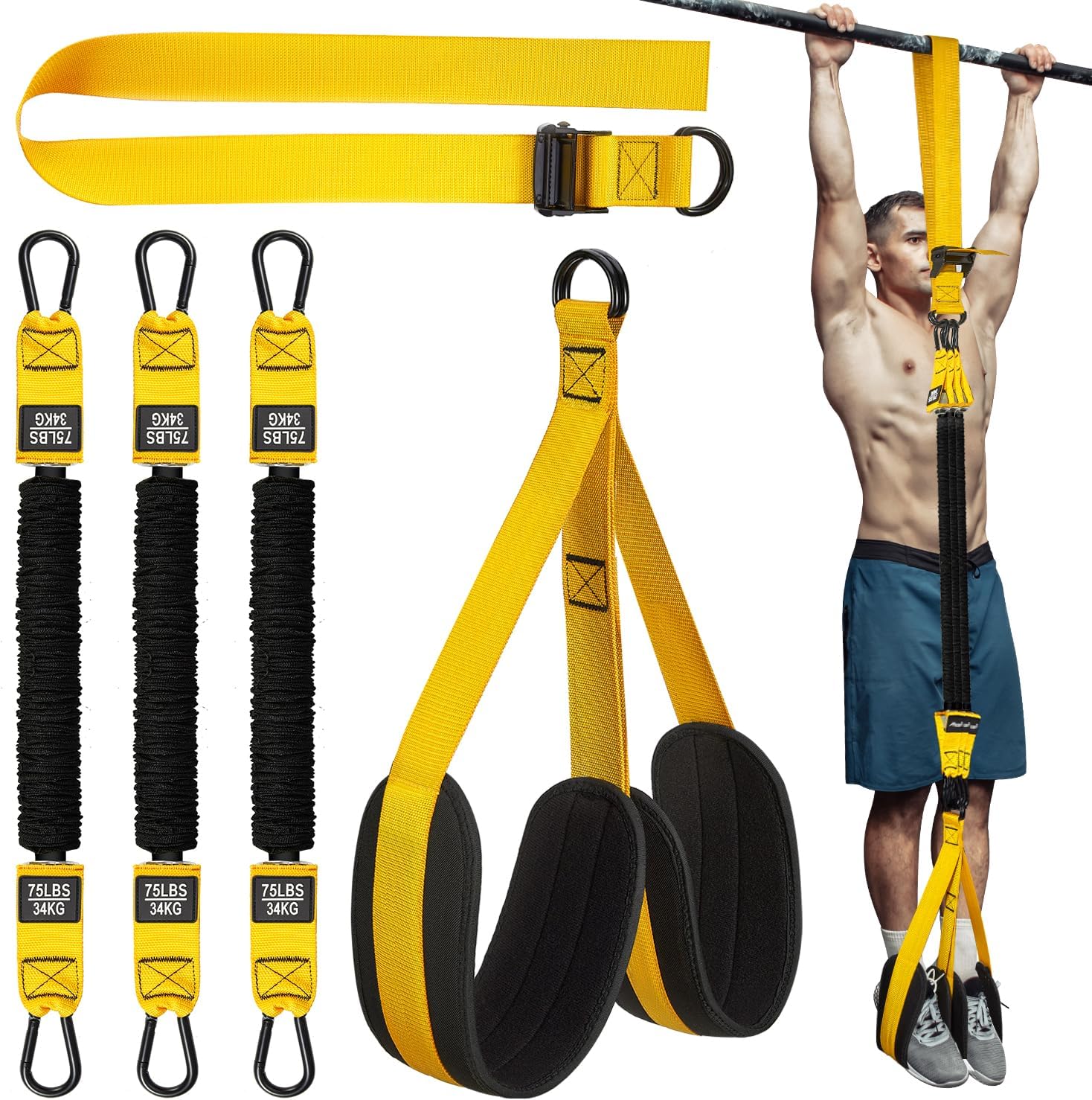 Pull Up Assistance Bands, Heavy Duty Resistance Band for Pull Up Bar, Adjustable...