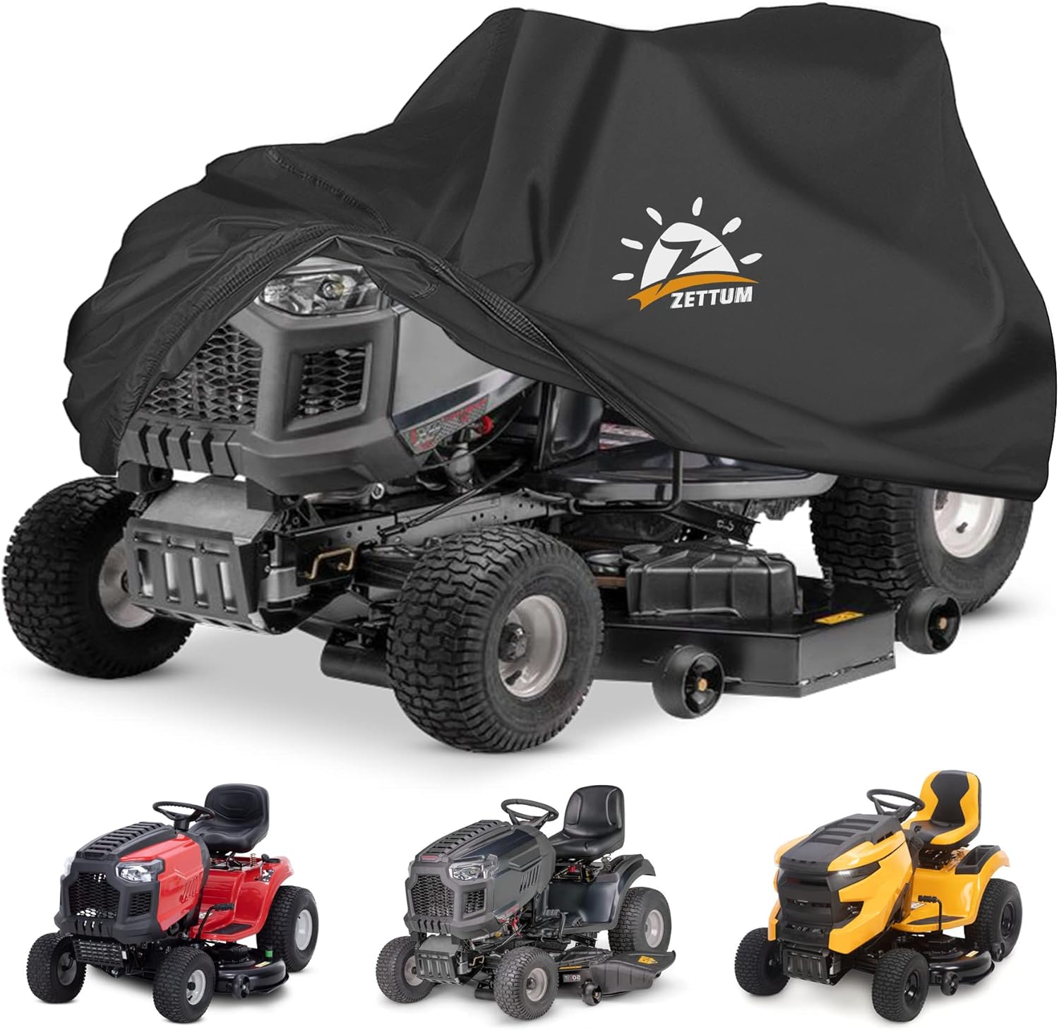 Riding Lawn Mower Cover - Lawn Tractor Covers Waterproof & Heavy Duty, 600D Outd...