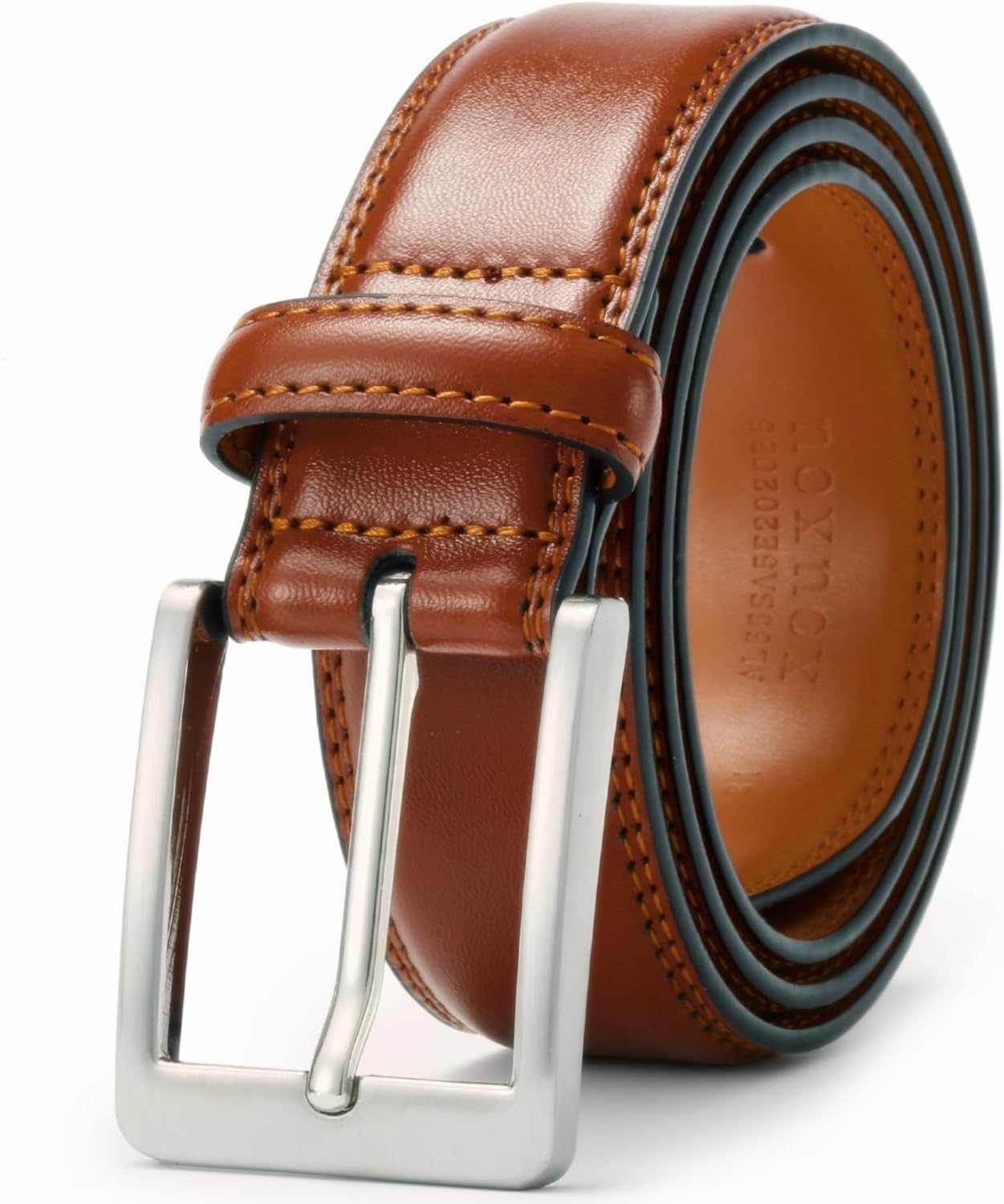 XOUXOU Men's Casual Leather Jeans Belts Classic Work Business Dress Belt with Pr...