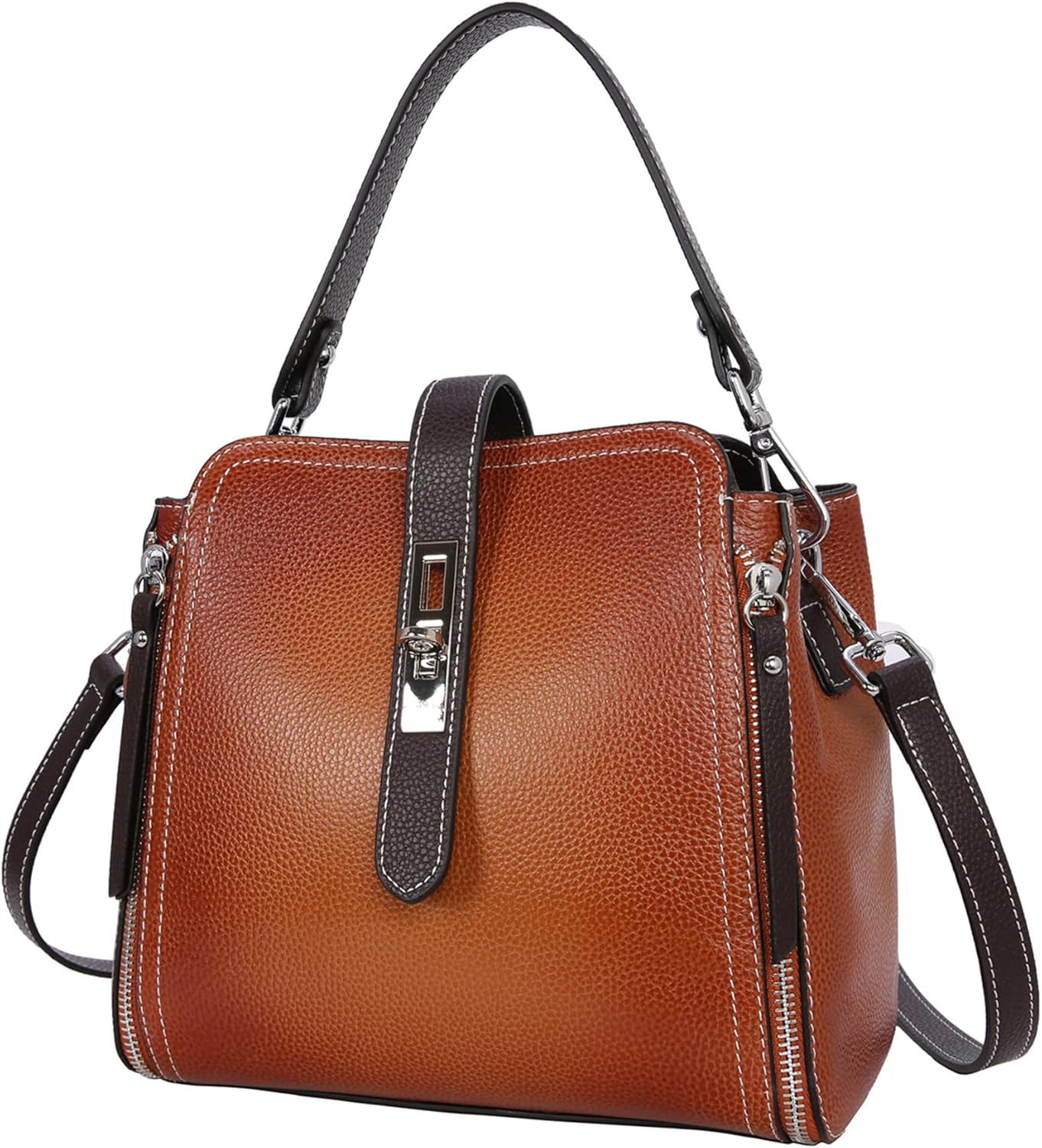 HESHE Leather Purses and Handbags Shoulder Bags Satchel Purses Ladies Pocketbook...