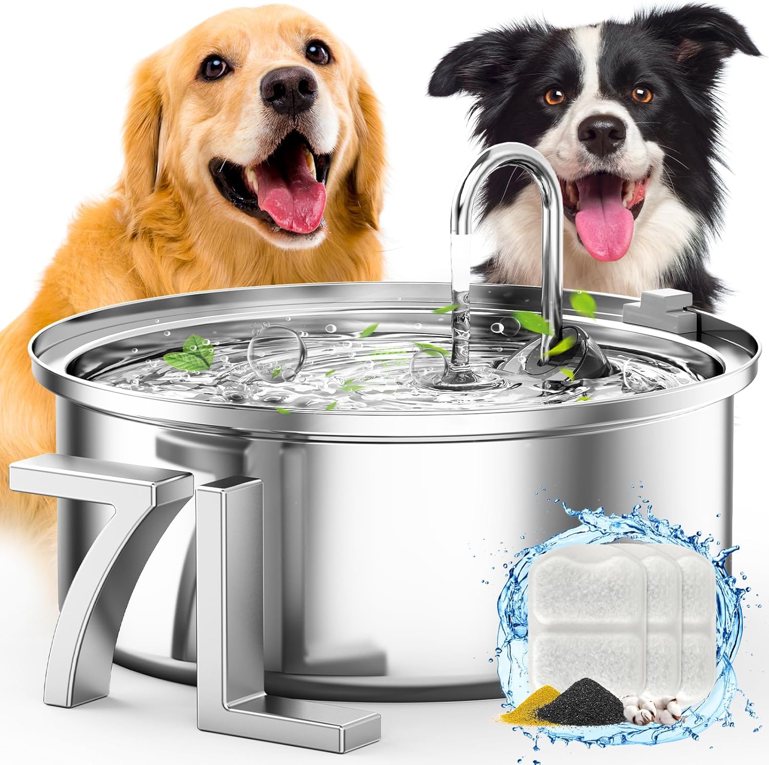 oneisall Dog Water Fountain for Large Dogs,7L/230o...