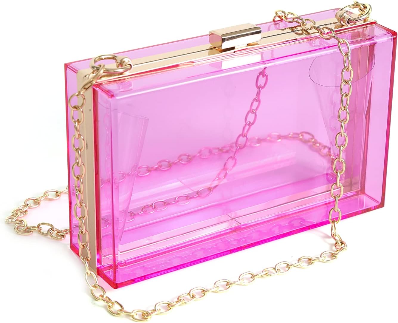 WJCD Clear Purse for Women Acrylic Clear Clutch Bag,acrylic Purses Clear Clutch...