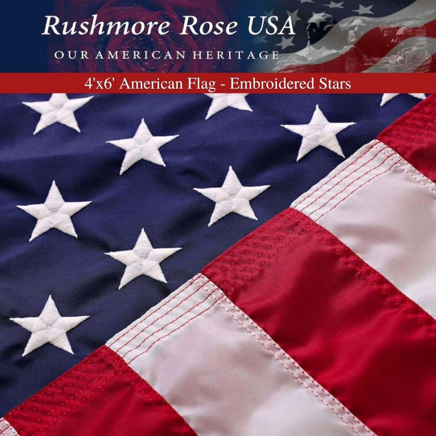 American Flags for Outside 4X6 American Flag Outdoor Heavy Duty Made in USA -US...