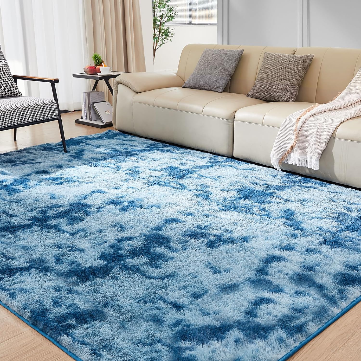 Luxury Shag Area Rug, 3X5 Indoor Ultra Soft Plush Rugs for Living Room, Carpet f...