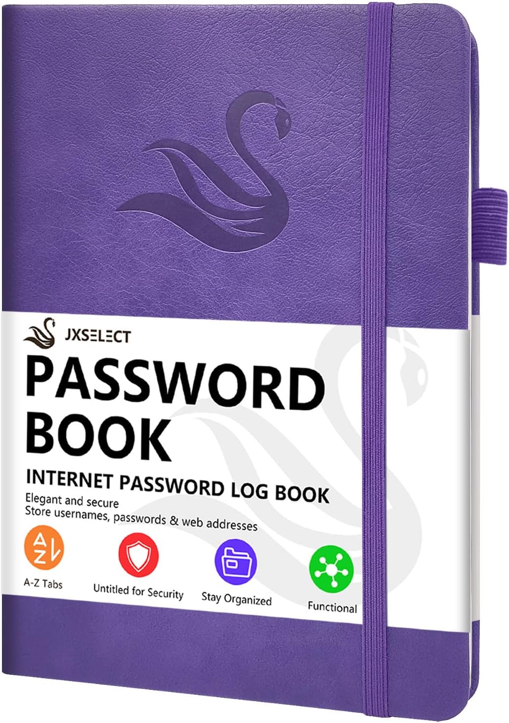 Elegant Password Book with Alphabetical Tabs - Hardcover Password Book for Inter...