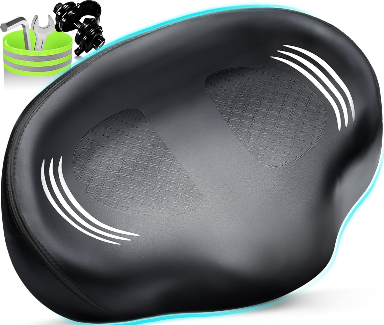 Oversized Bike Seat, Bicycle Seat for Women Men Extra Comfort Wide, Comfortable...