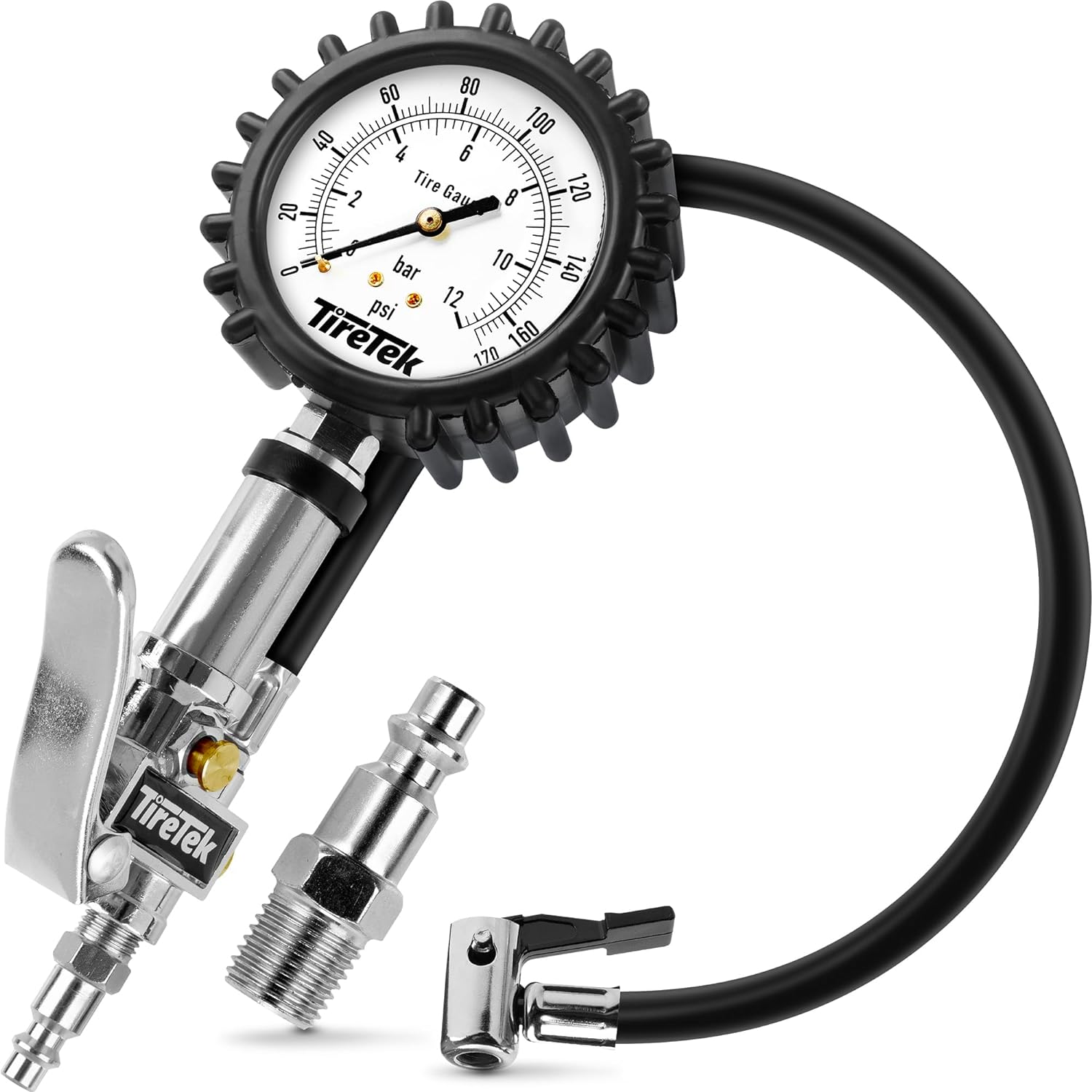 TireTek Tire Pressure Gauge for Cars (170 PSI) - Professional Tire Inflator with...