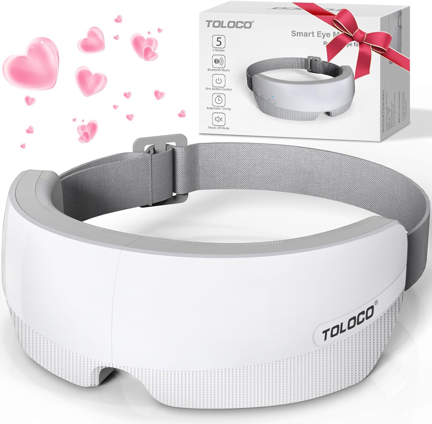 TOLOCO Eye Massager with Heat, FSA/HSA Eligible Eye Mask Massager for Migraines...