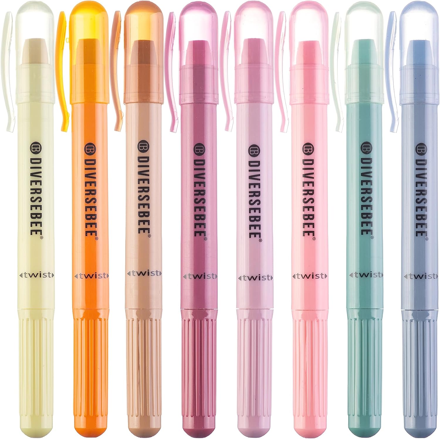 DIVERSEBEE 8-Pack Gel Highlighters for Bible Study, Vintage Colors, No Bleed