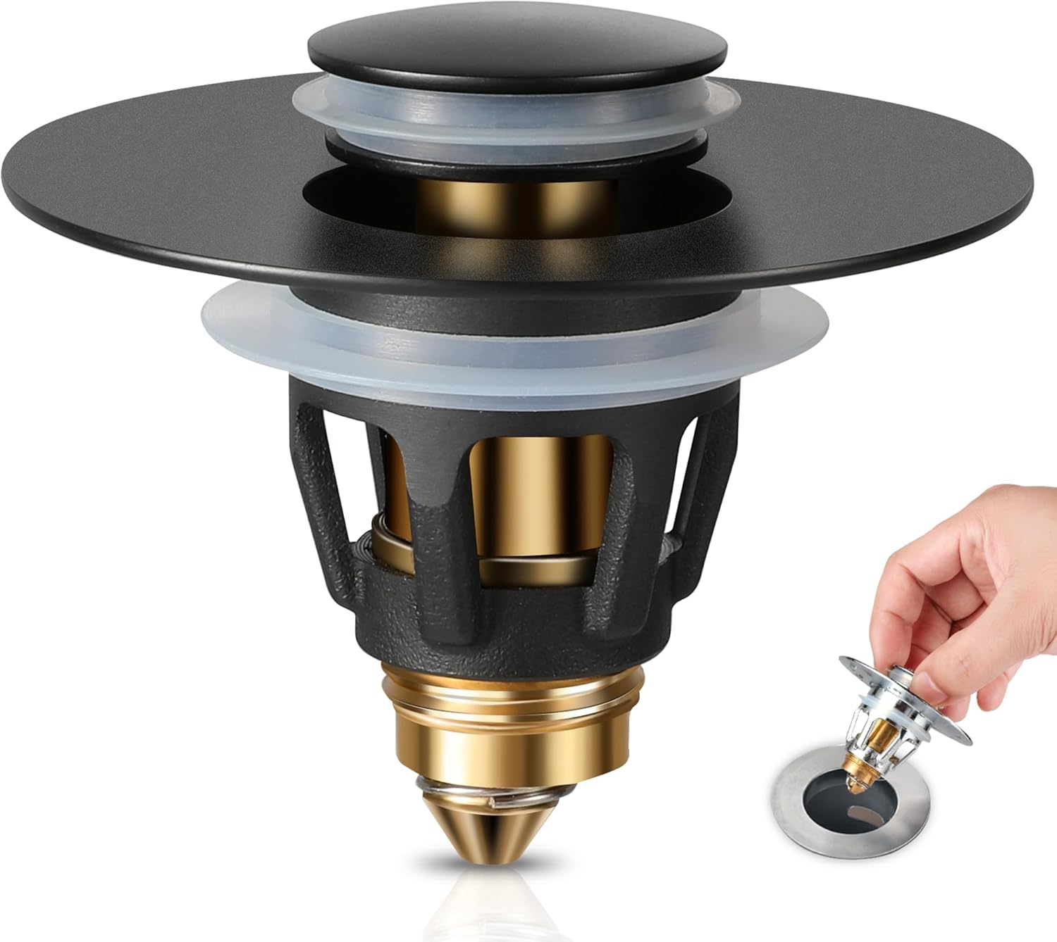 Tgosomt Bathroom Sink Stopper, Bathroom Sink Drain Strainer, Revolutionary Bathr...