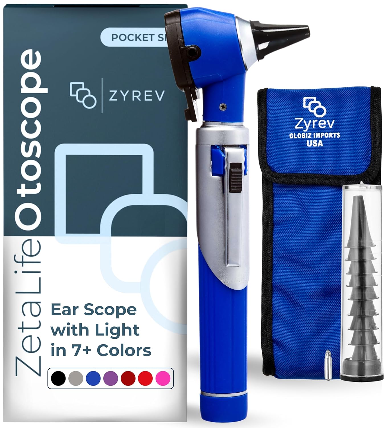 Zyrev ZetaLife Otoscope - Ear Scope with Light, Ear Infection Detector, Pocket S...