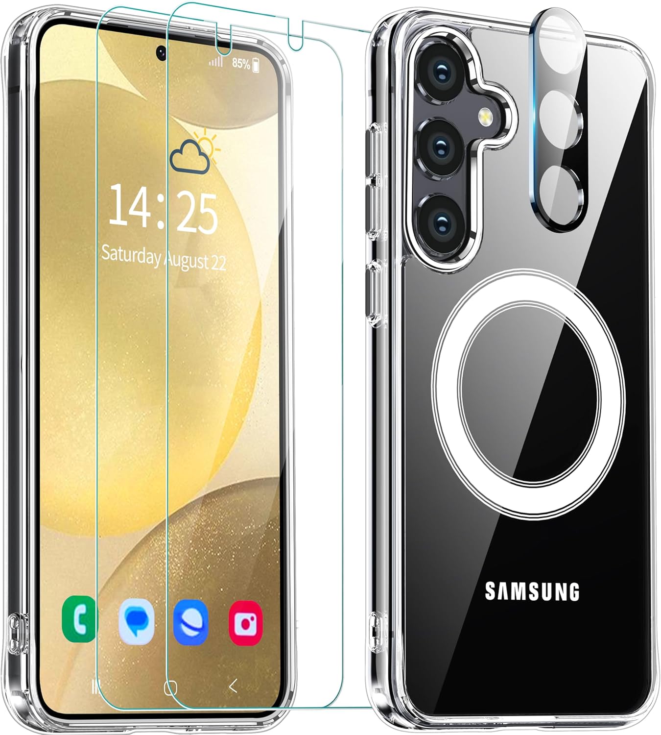 ANTSHARE Magnetic Case Compatible with Samsung Galaxy S24 Plus Clear Case,Samsun...