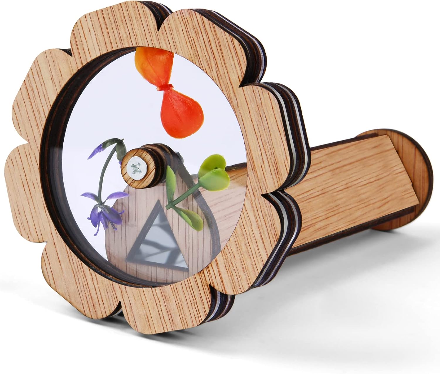 AUAUY DIY Kaleidoscope Kit, Natural Wooden Kaleidoscope, Handmade Educational To...