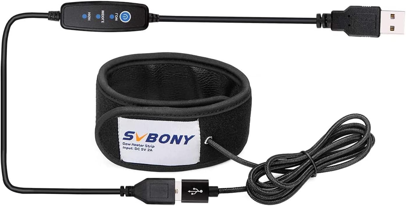 Svbony SV172 USB Lens Heater, 320mm Lens Warmer with 3 Temperature Regulator, De...