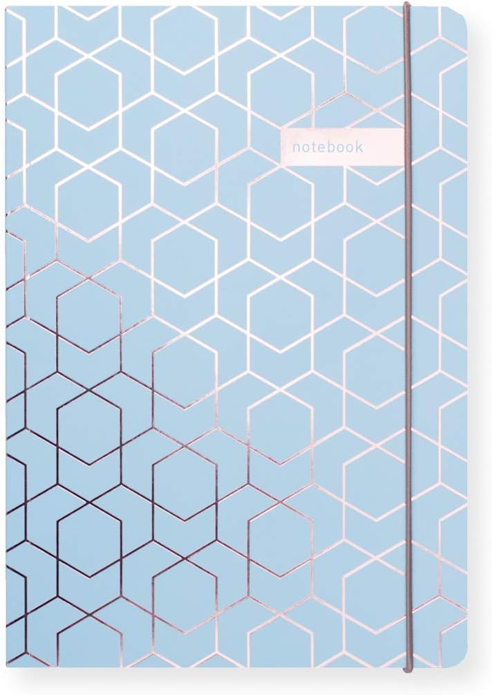 Matilda Myres Notebook - A5 Lined - Mint & Rose Gold Mint Rose Gold