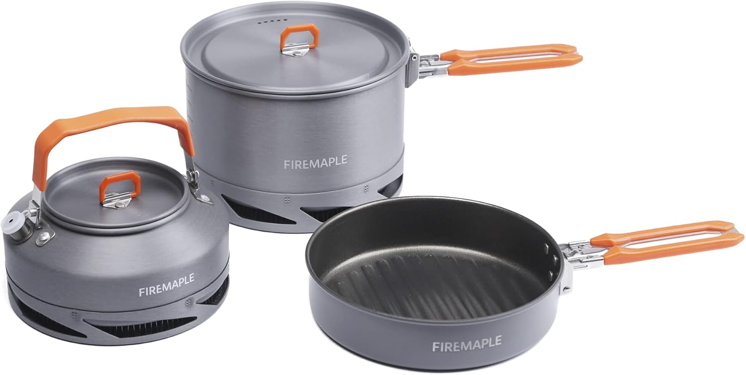 Fire-Maple Feast Heat Exchanger Set | Compact Camping Cookware Kit | Nested Desi...
