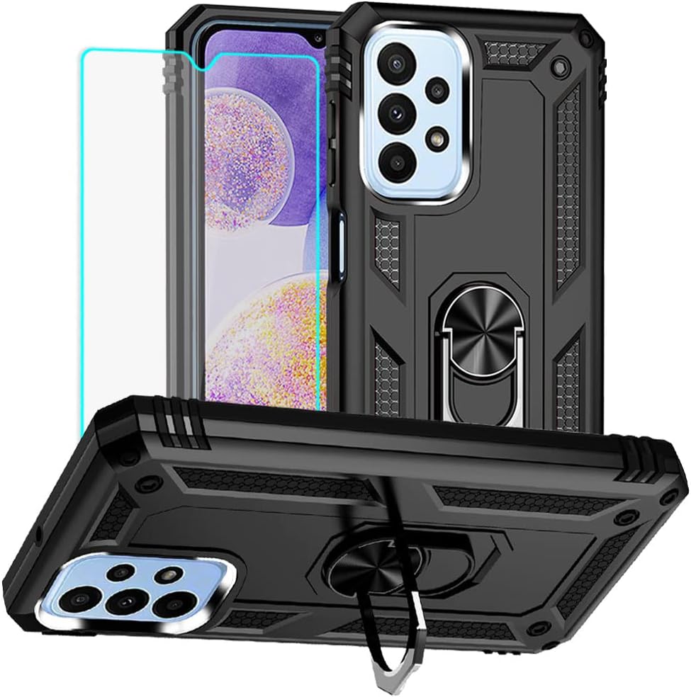 Yiakeng for Samsung A23 5G Phone Case : Screen Protector Silicone Shockproof Mil...