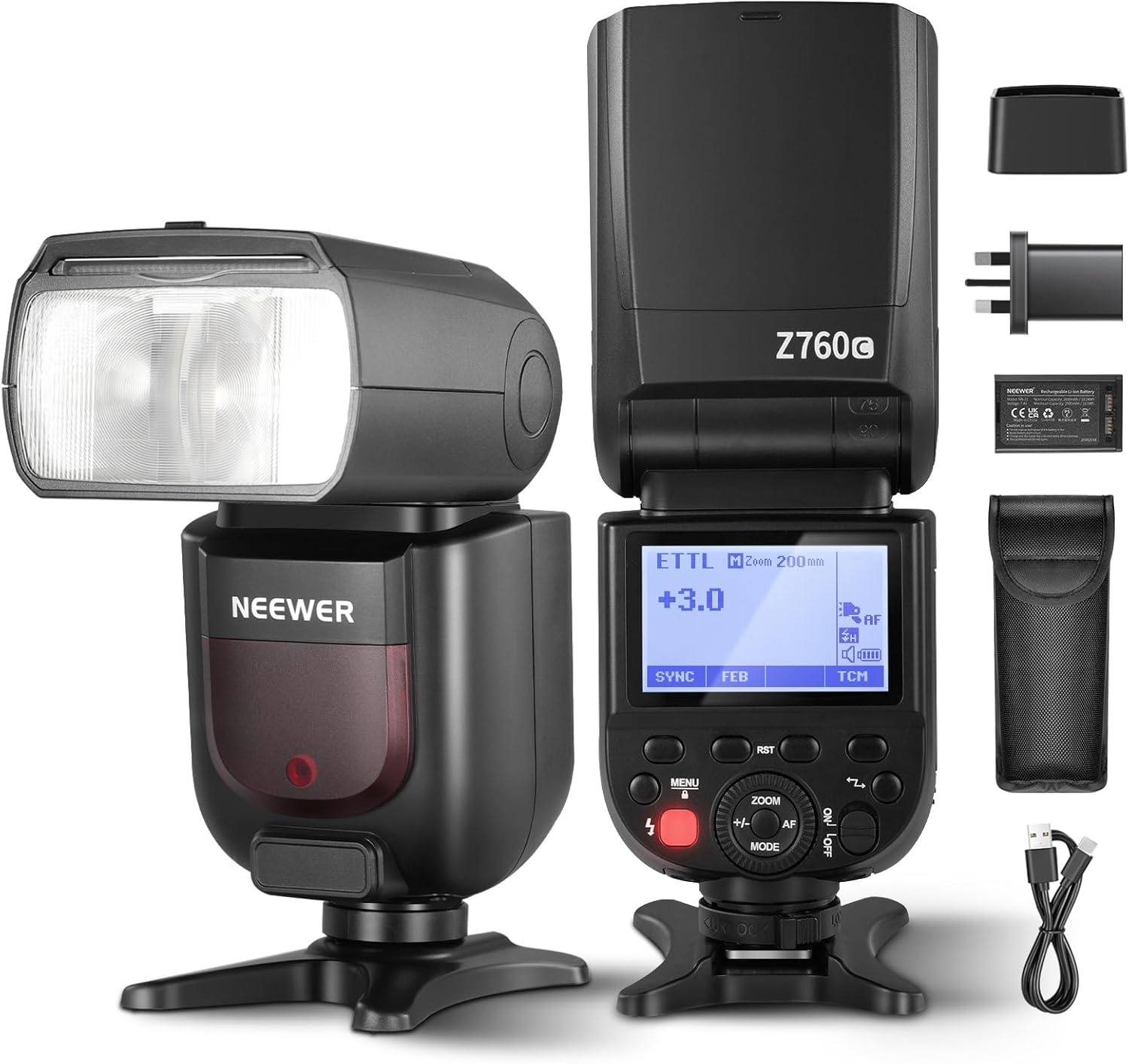 NEEWER Z760-C TTL Flash Speedlite Compatible with Canon DSLR Cameras, 76Ws GN60...