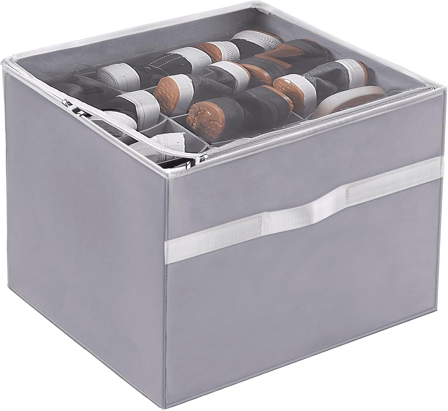 Aqash Shoe Storage Organiser, Adjustable Compartment Clear Lid Cabinet Box, Dust...