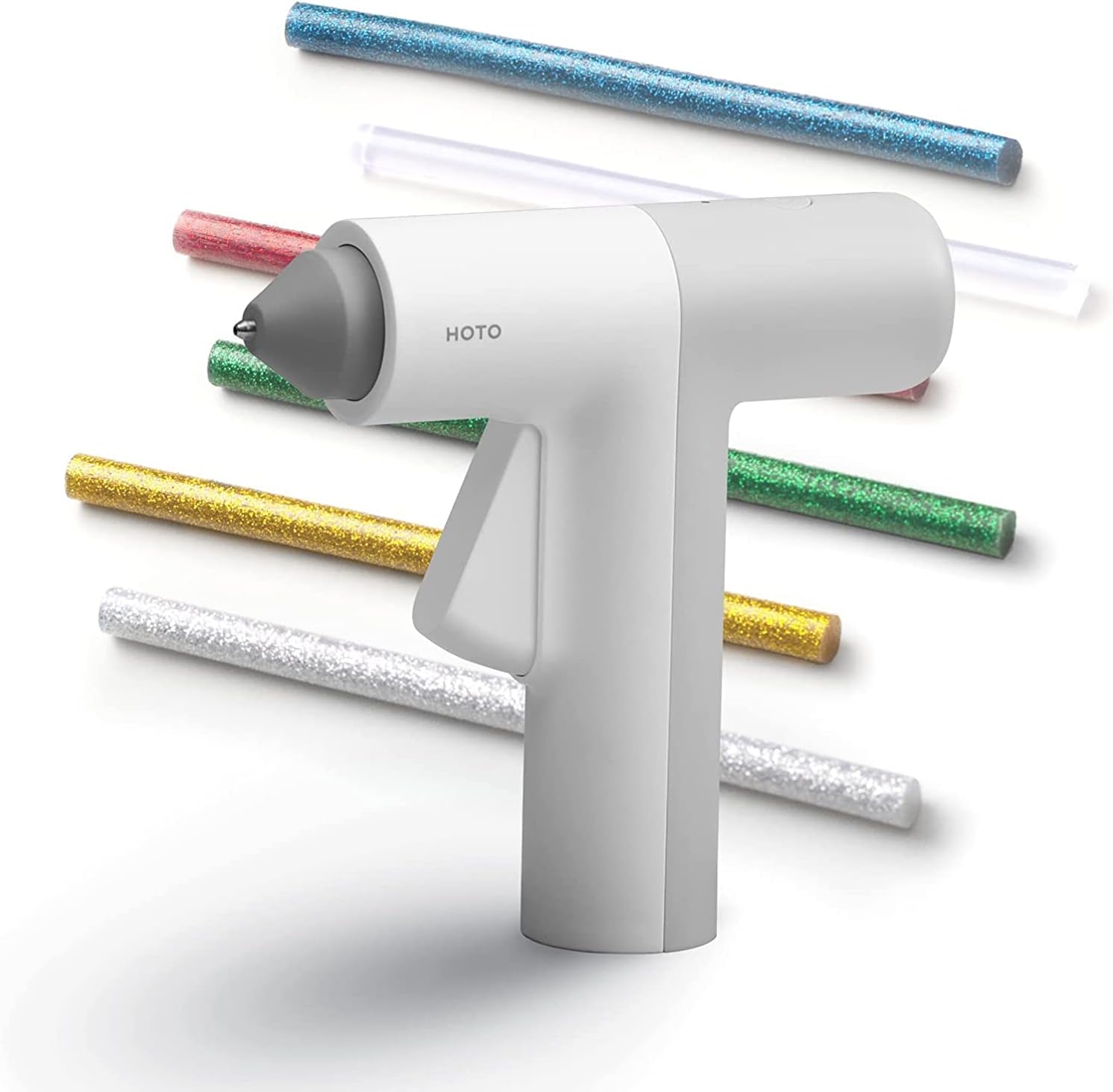 HOTO Hot Glue Gun, Cordless Mini Glue Gun with 10 Melt Glue Sticks, Manual Dispe...