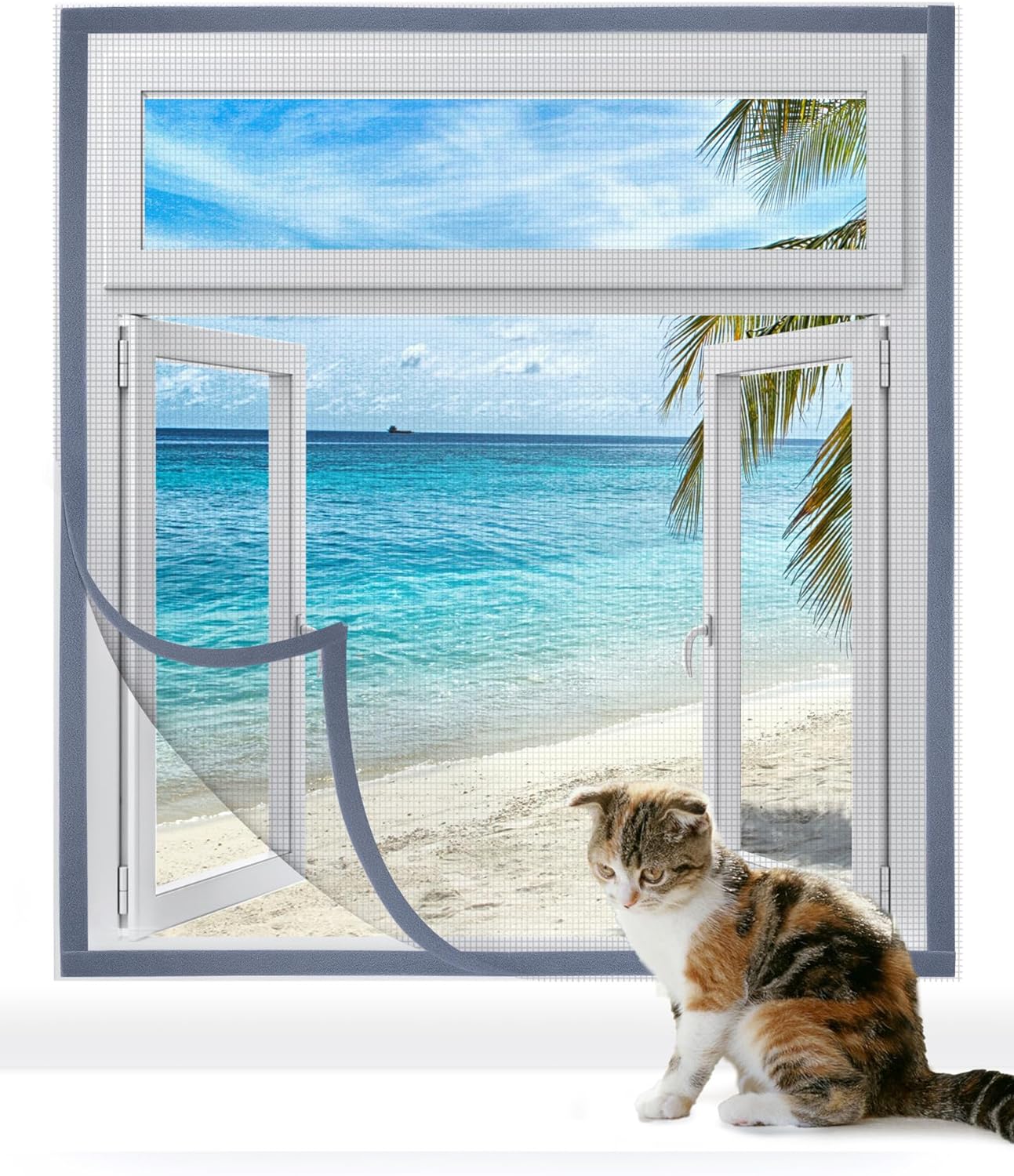 Homealexa Fly Screen Window with Attachment, Nylon DIY Window Insect Screen Size...