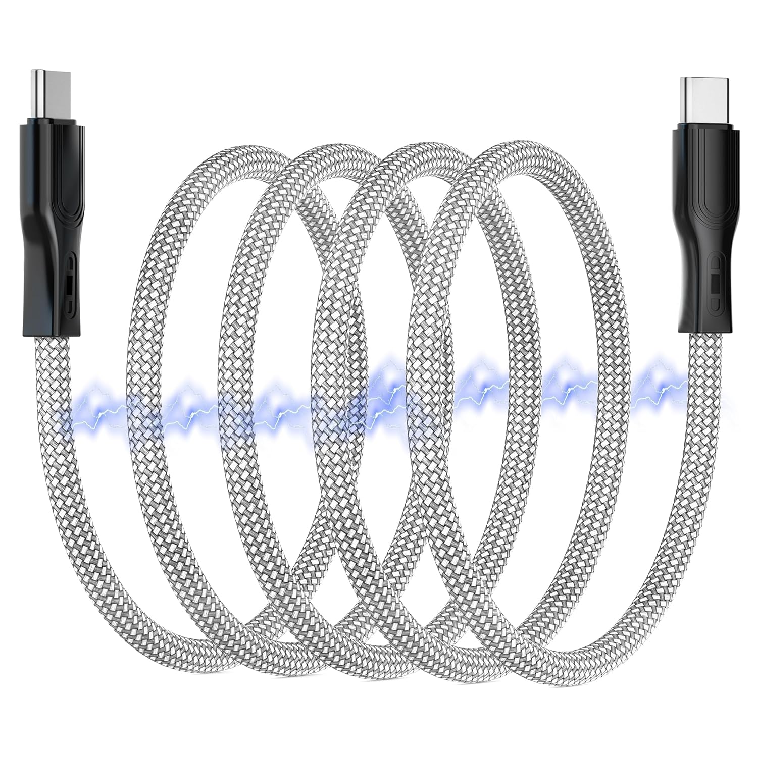 Zpril Magnetic USB C to USB C Charging Cable 60W 3A 1M, USB Type C Charger Cord...