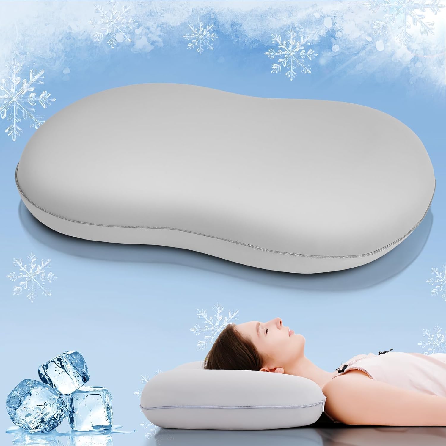 Elegear Memory Foam Pillow for Sleeping Ergonomic Orthopedic Cervical Pillow Spr...
