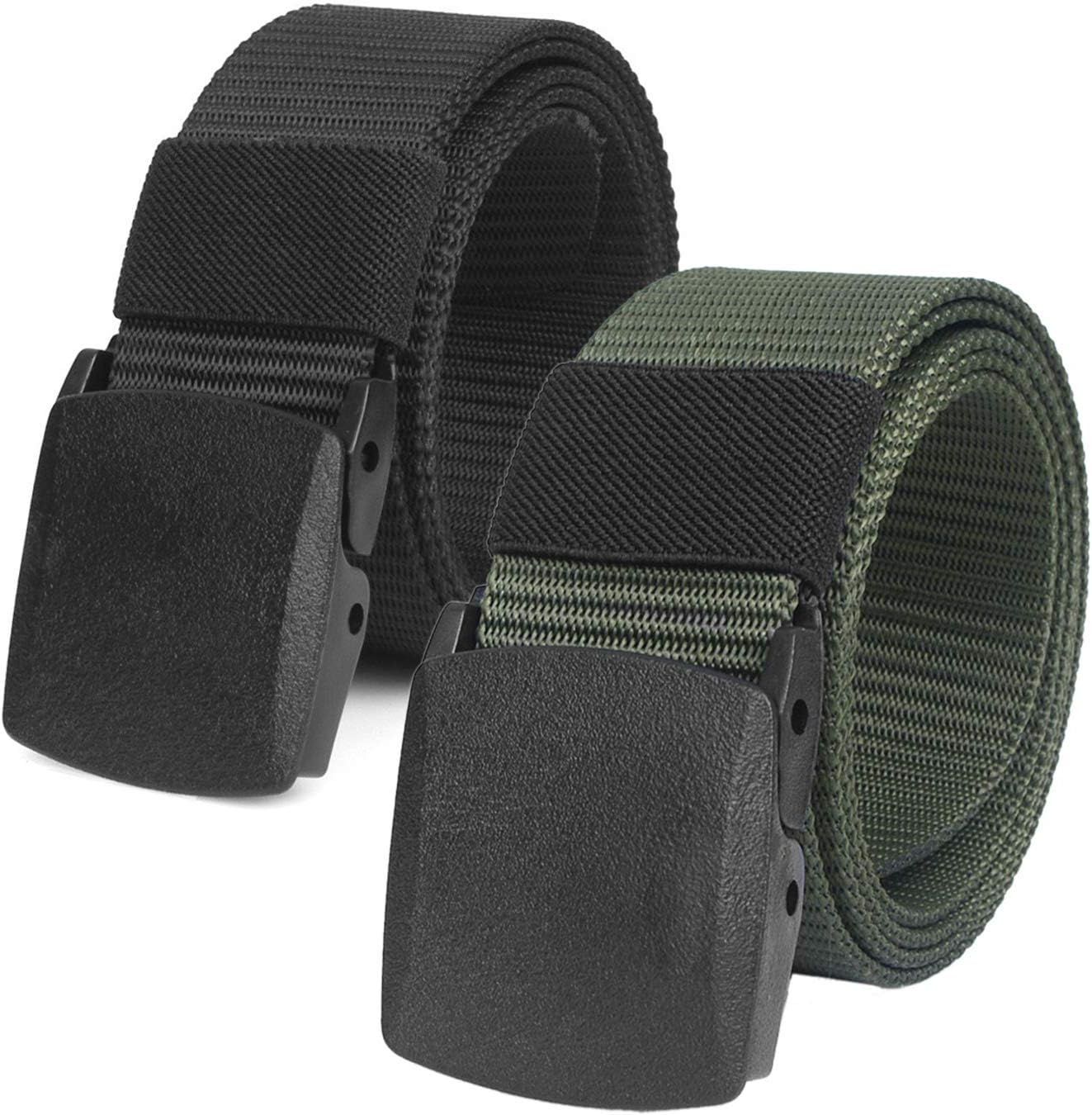 Chalier Cozy 2 Unisex Nylon Canvas Belt for Men and Women, Continuously Adjustab...