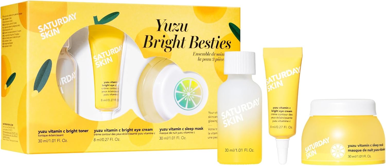 Saturday Skin Yuzu Vitamin C Skincare Set, Special 3-Piece Skin Care Set, Innova...