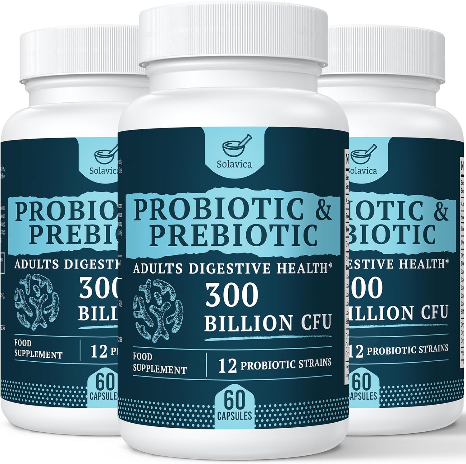 300 Billion CFU Probiotics for Digestive Gut & Immune Health, Advanced Strength...