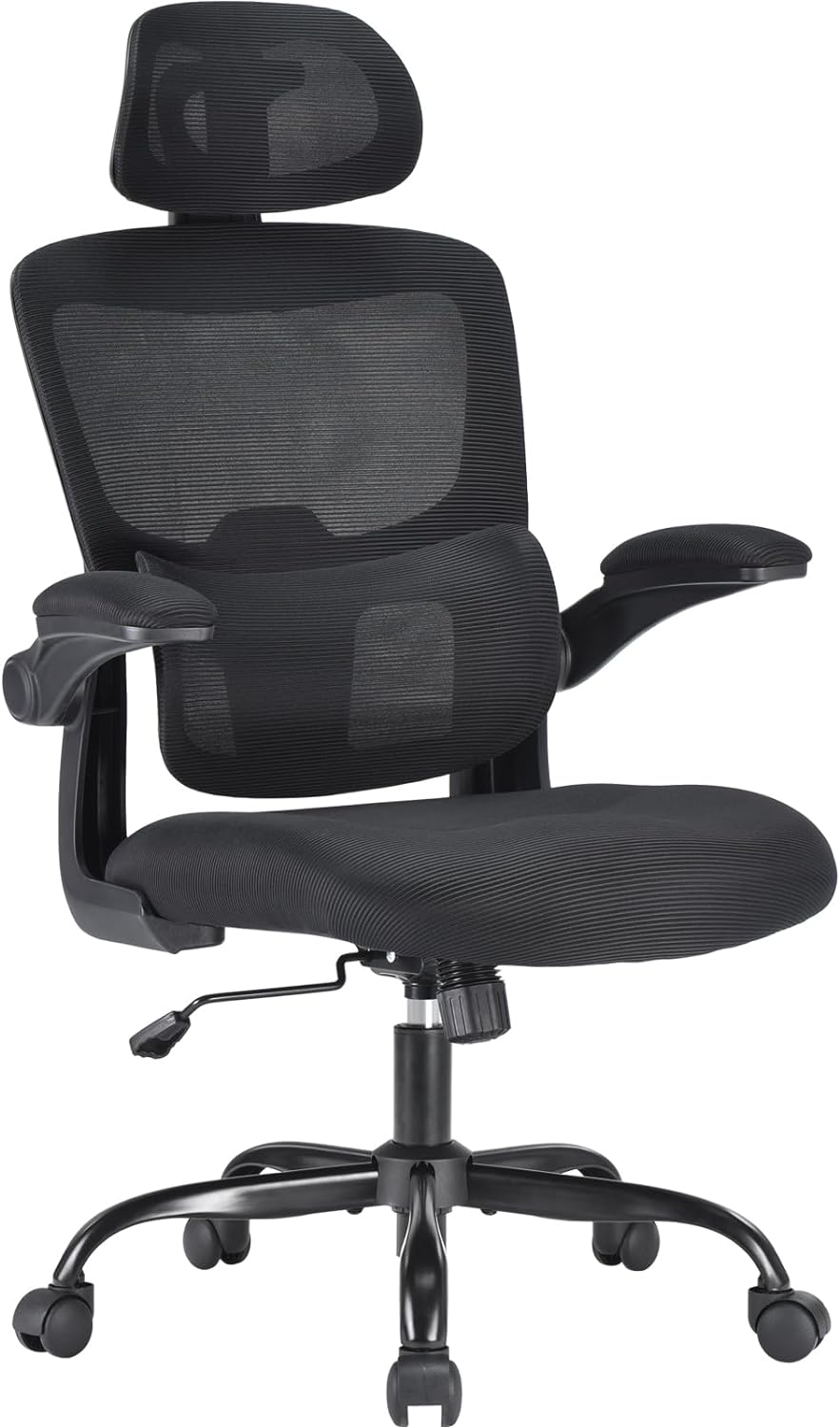 Farini Office Desk Chair with Flip-Up Armrest, High Back Ergonomic Computer Chai...