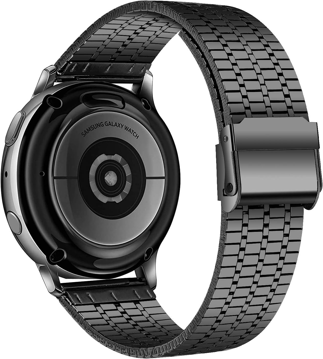 MUENShop 22mm Watch Strap Quick Release Stainless Steel Black Loop Compatible fo...