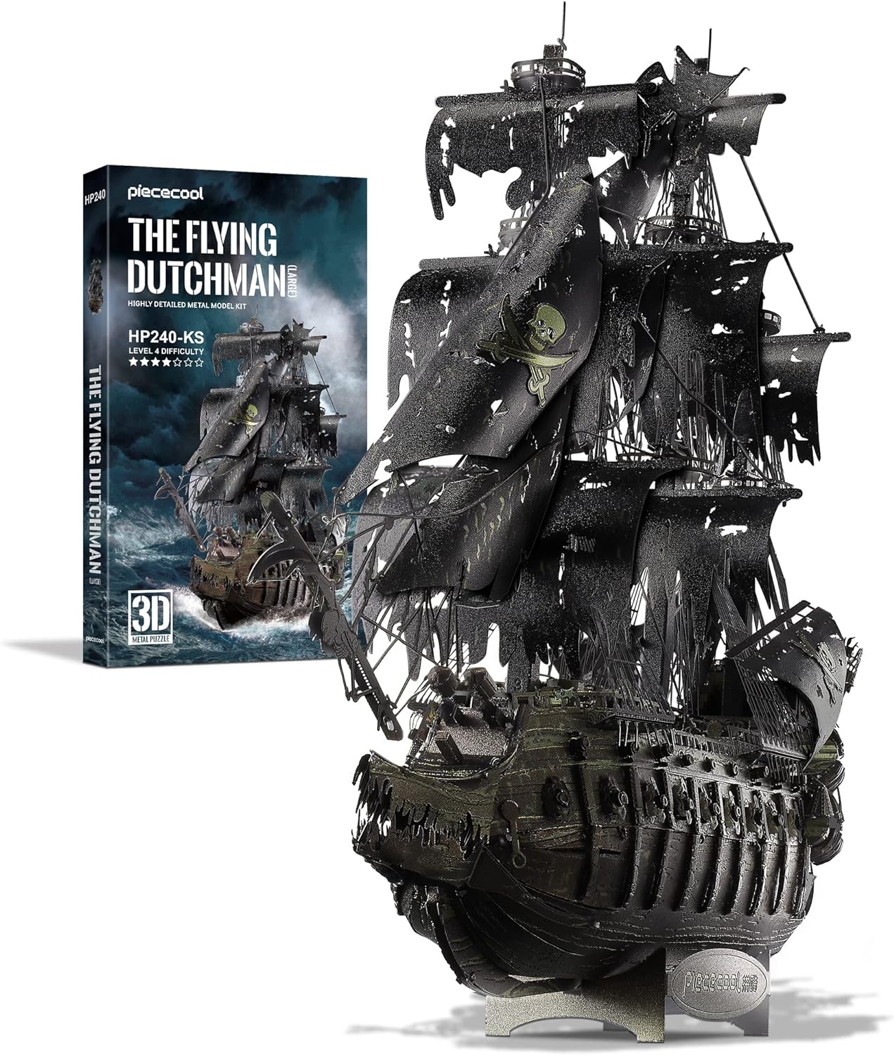 Piececool 3D Puzzle, Special Metal Flying Dutchman, Unique Pirate Boat Craft Mod...