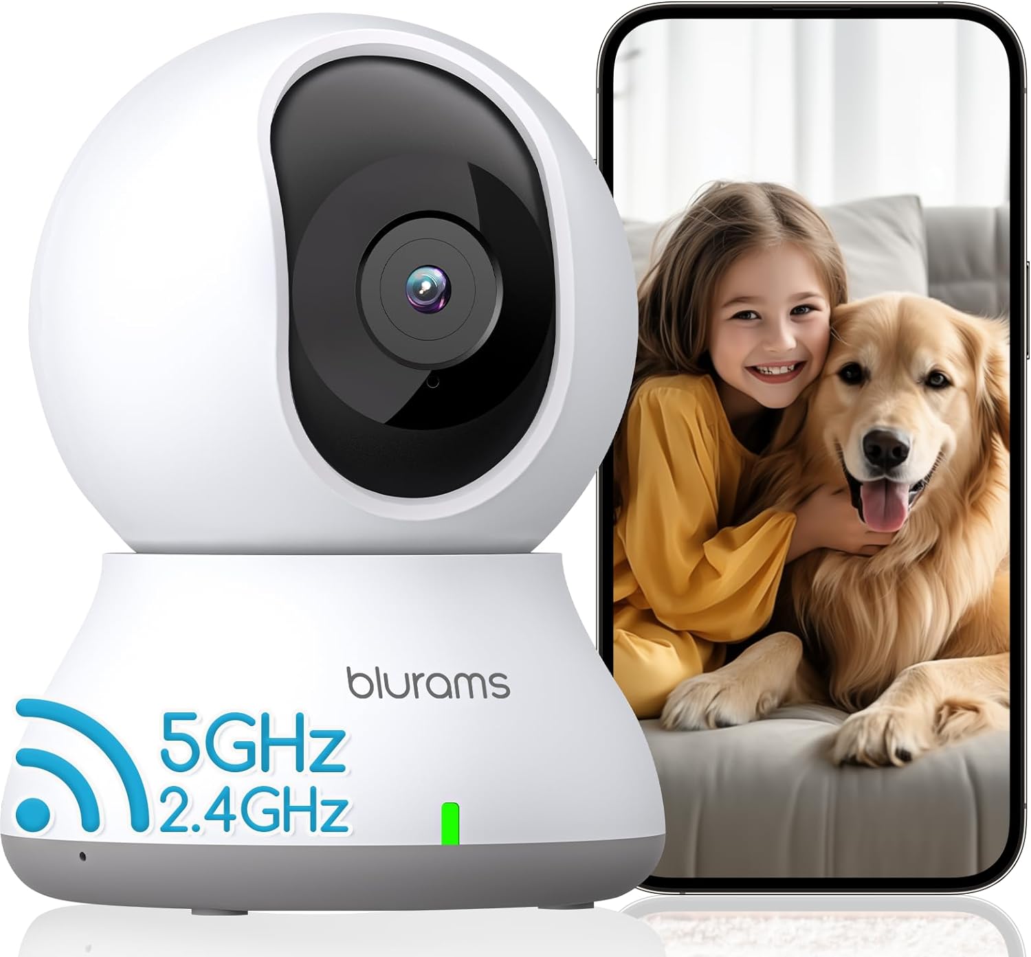 blurams Indoor Security Camera, 2K Pet Camera, 5GHz/2.4GHz Dual-Band Dog Camera,...