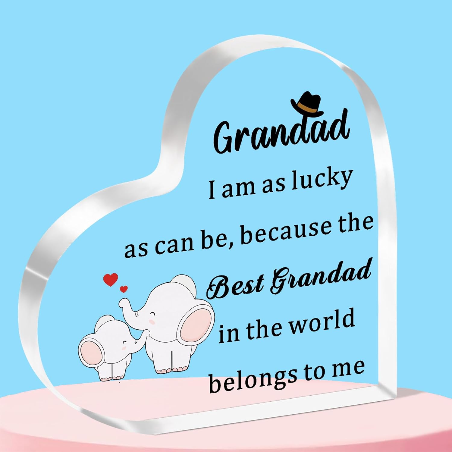 QMVMV Grandad Gifts from Grandchildren Acrylic Plaque Grandad Gifts Birthday Chr...