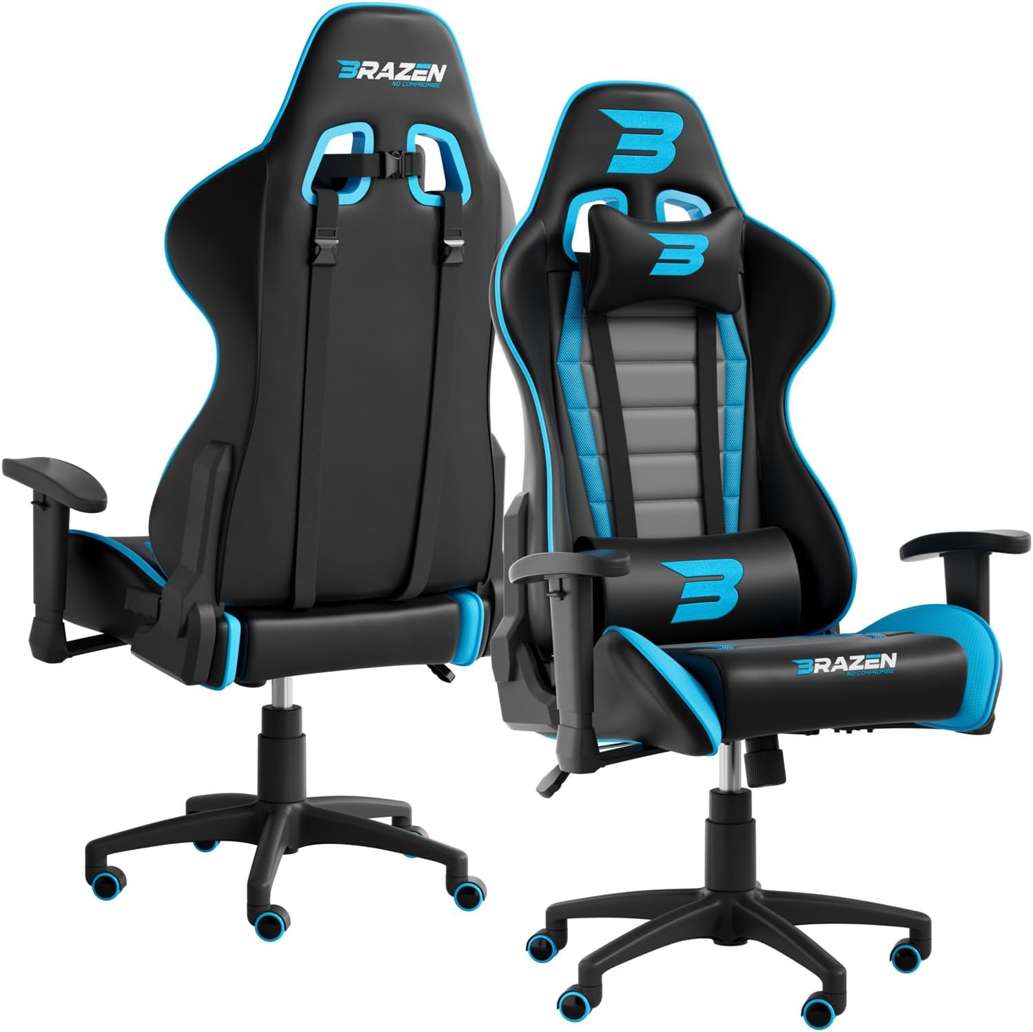BraZen Sentinel PC Chairs Gaming Chair for Adults Ergonomic Office Chairs Comput...