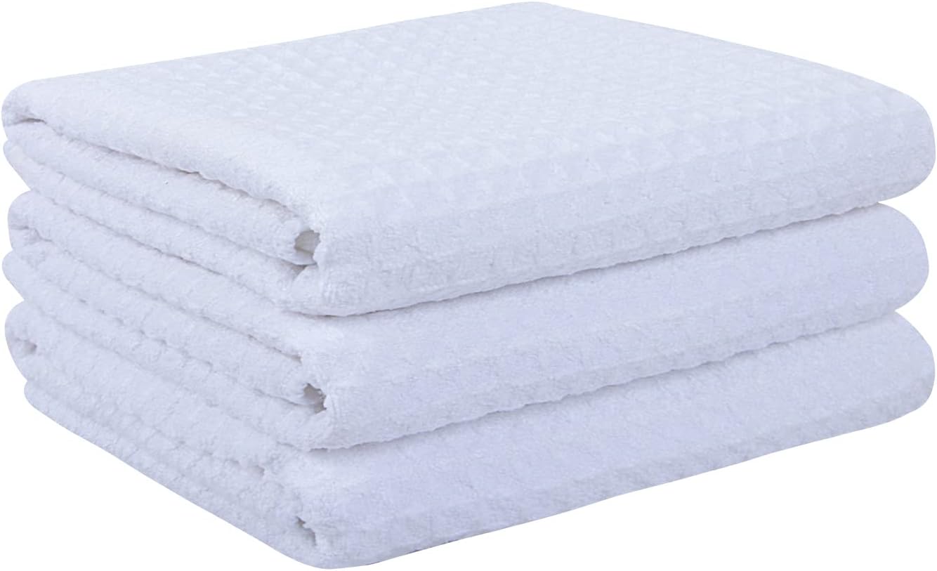 VIVOTE-Microfibre Tea Towels_Waffle Drying Kitchen Towels_Dish Cleaning Towel_So...