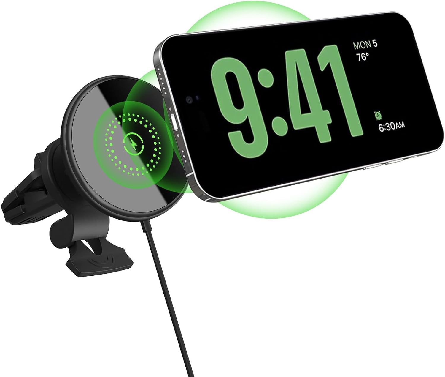 20W Wireless Car Charger, Compatible With Magsafe Car Mount, Magnetic/Magnet Fas...