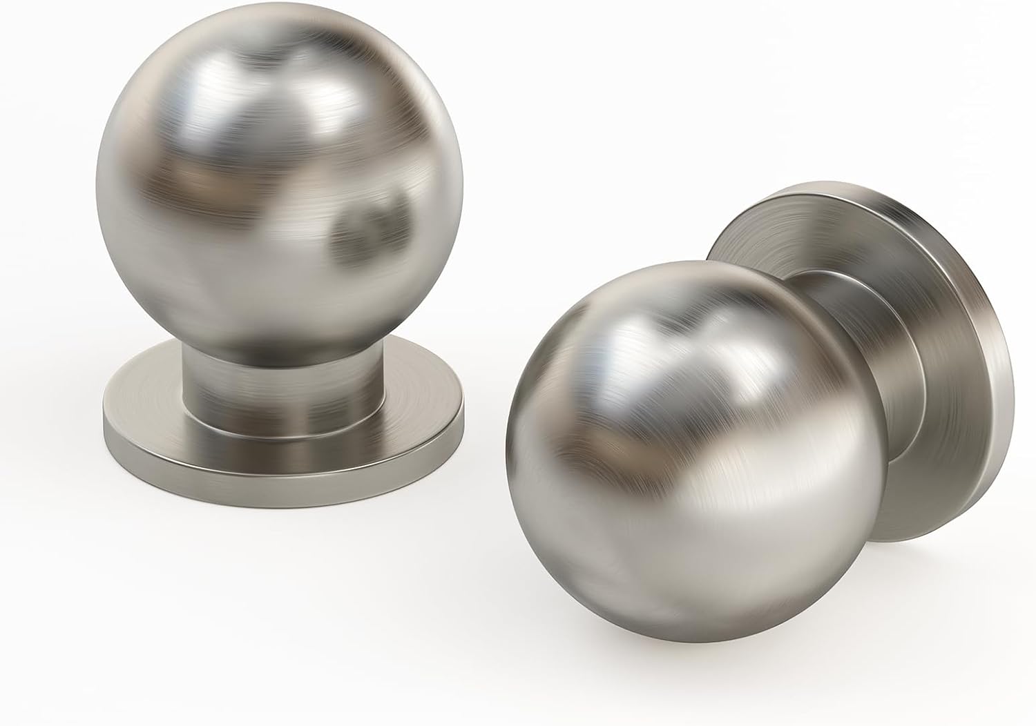 goldenwarm 10 Pack Silver Kitchen Cabinet Knobs Round Cupboard Knobs Brushed Nic...