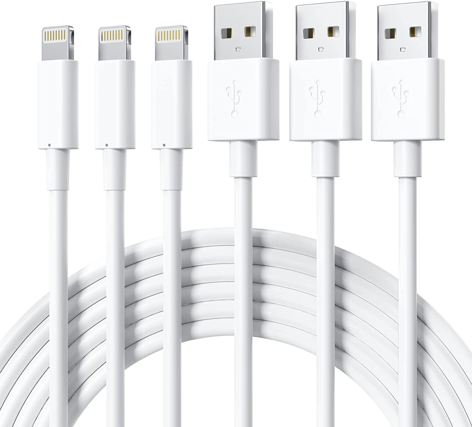 GlobaLink iPhone Charger Cable, 3 Pack 1m[MFi Certified] Extra Long iPhone Charg...