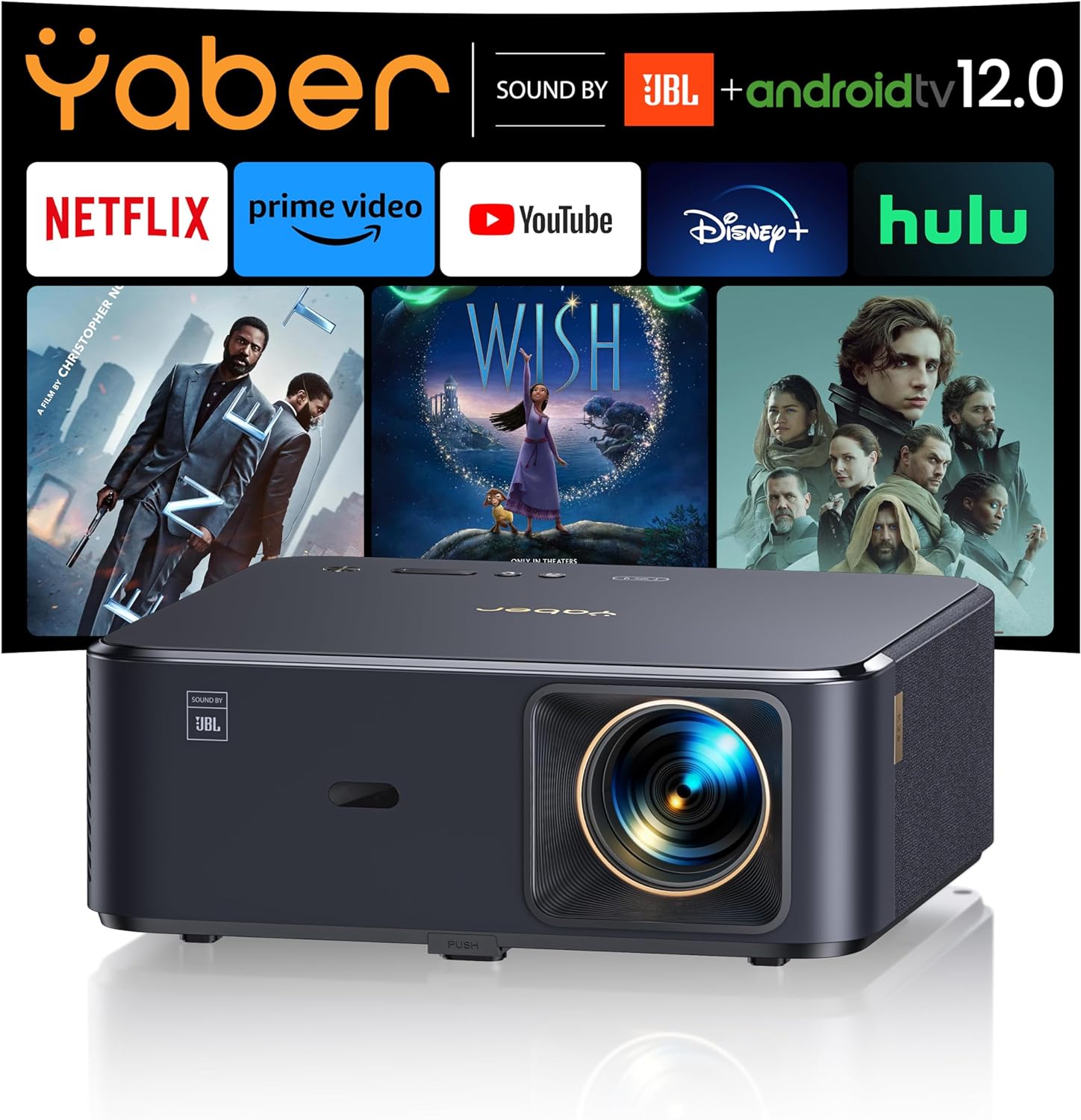 Projector 4K with Android TV 12.0, Smart Projector...